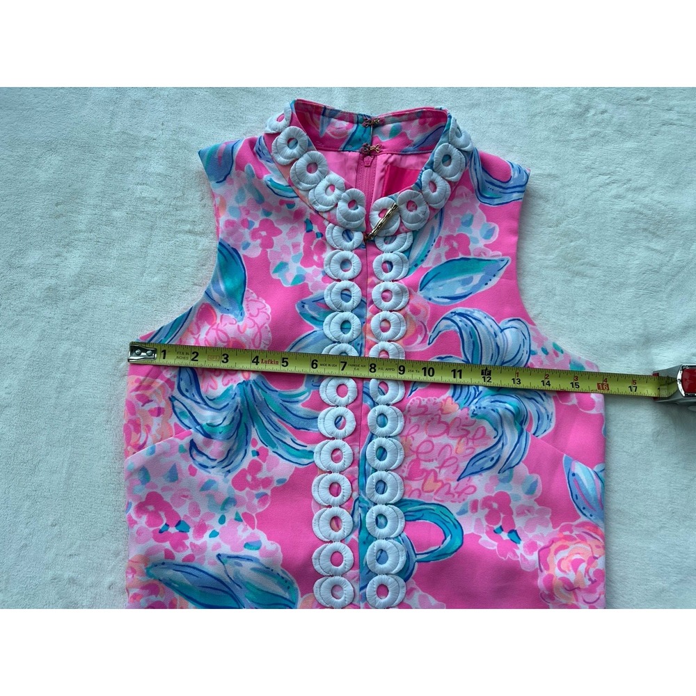 Lilly Pulitzer Jonna‎ Romper Size 0 Prosecco Pink Pinking High Collar - Picture 7 of 10